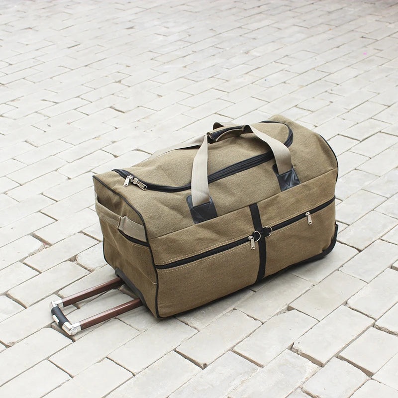 International super large trolley luggage bag with wheels long-distance consignment big canvas travel suitcase bag travel bag