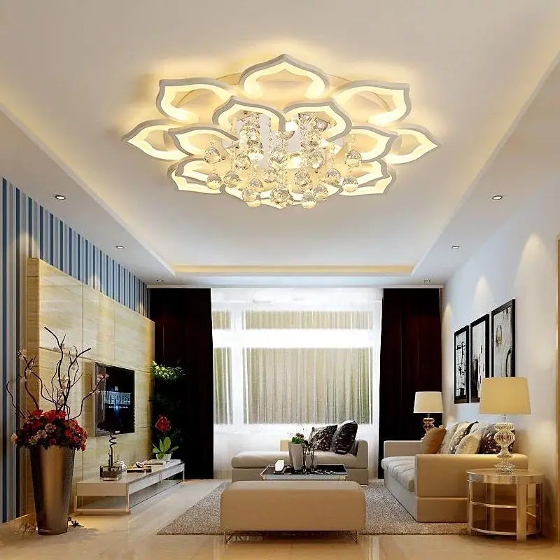 Modern Crystal Chandelier Ceiling Chandeliers For Living Room Lamp Bedroom Kitchen Lustre Indoor Lighting LED Fixtures Lights