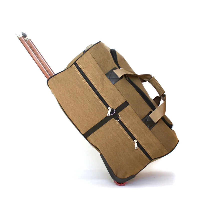 International super large trolley luggage bag with wheels long-distance consignment big canvas travel suitcase bag travel bag