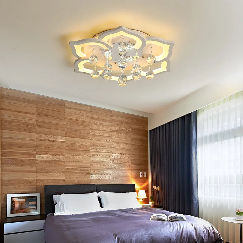 Modern Crystal Chandelier Ceiling Chandeliers For Living Room Lamp Bedroom Kitchen Lustre Indoor Lighting LED Fixtures Lights