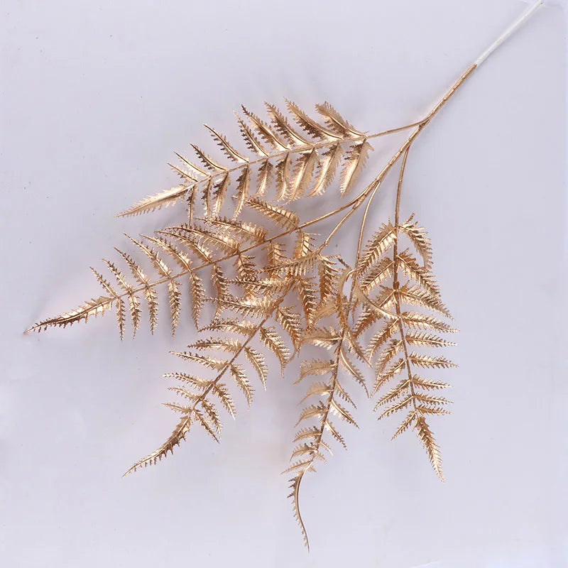 Golden Artificial Plants Maple Leaf Christmas Decor Home Living Room Desk Decoration Party Wedding Holiday Flower Arrangement
