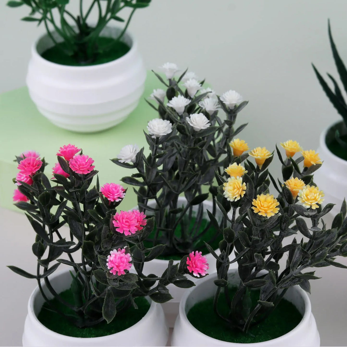 Mini Artificial Aloe Vera Bonsai Small Simulation Tree Potted Artificial Flower Desk Potted Ornaments Home Decoration Crafts