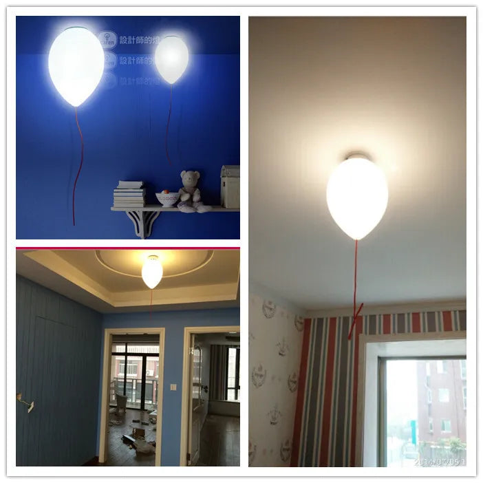 Free Shipping Modern Contemporary Kids Bedroom Balloon Celing Lights Creative White Fashion Ceiling Lamp E27 LED bulb for home