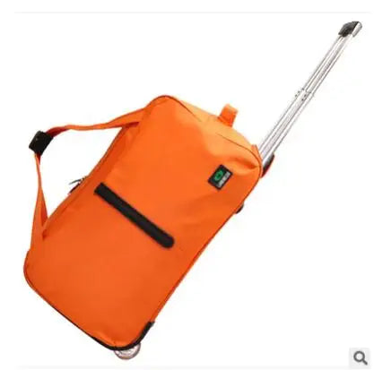 brand cabin luggage bag Rolling suitcase trolley travel bag on wheels for women men travel Duffle Oxford Wheeled Travel bag