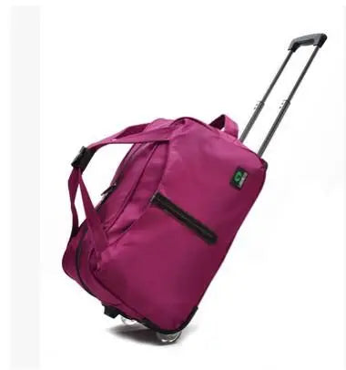 brand cabin luggage bag Rolling suitcase trolley travel bag on wheels for women men travel Duffle Oxford Wheeled Travel bag