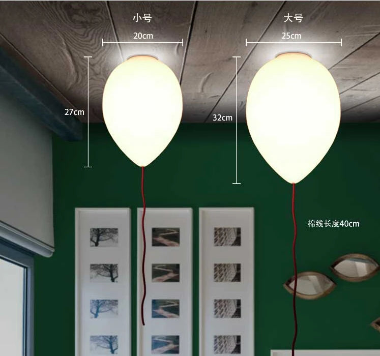 Free Shipping Modern Contemporary Kids Bedroom Balloon Celing Lights Creative White Fashion Ceiling Lamp E27 LED bulb for home