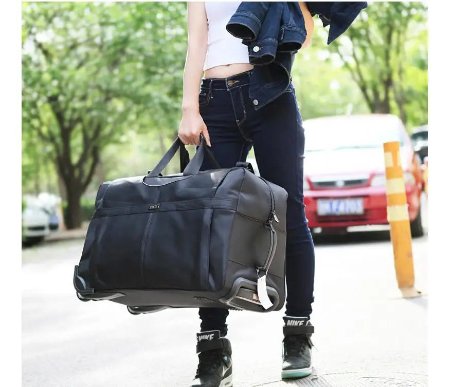 24 Inch Travel trolley Luggage bags men Travel trolley Rolling bags Women wheeled Backpacks Business baggage suitcase on wheels