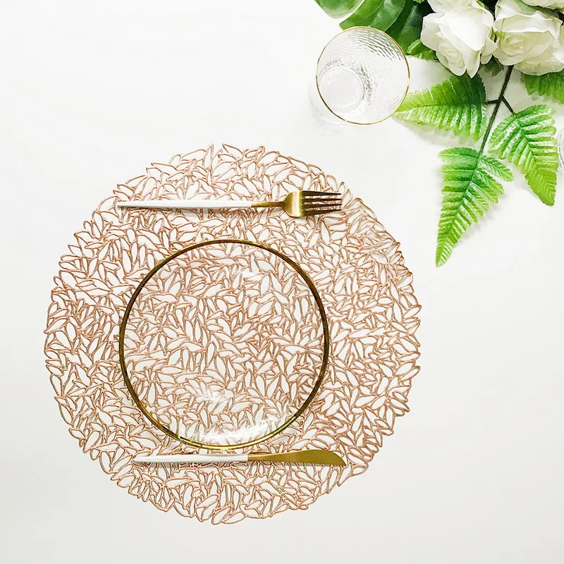 Dining Table Placemat Lotus Leaf Leaf Pattern Kitchen Plant Coffee Table Mats Cup Coasters Plate Coasters Home Decor placemat