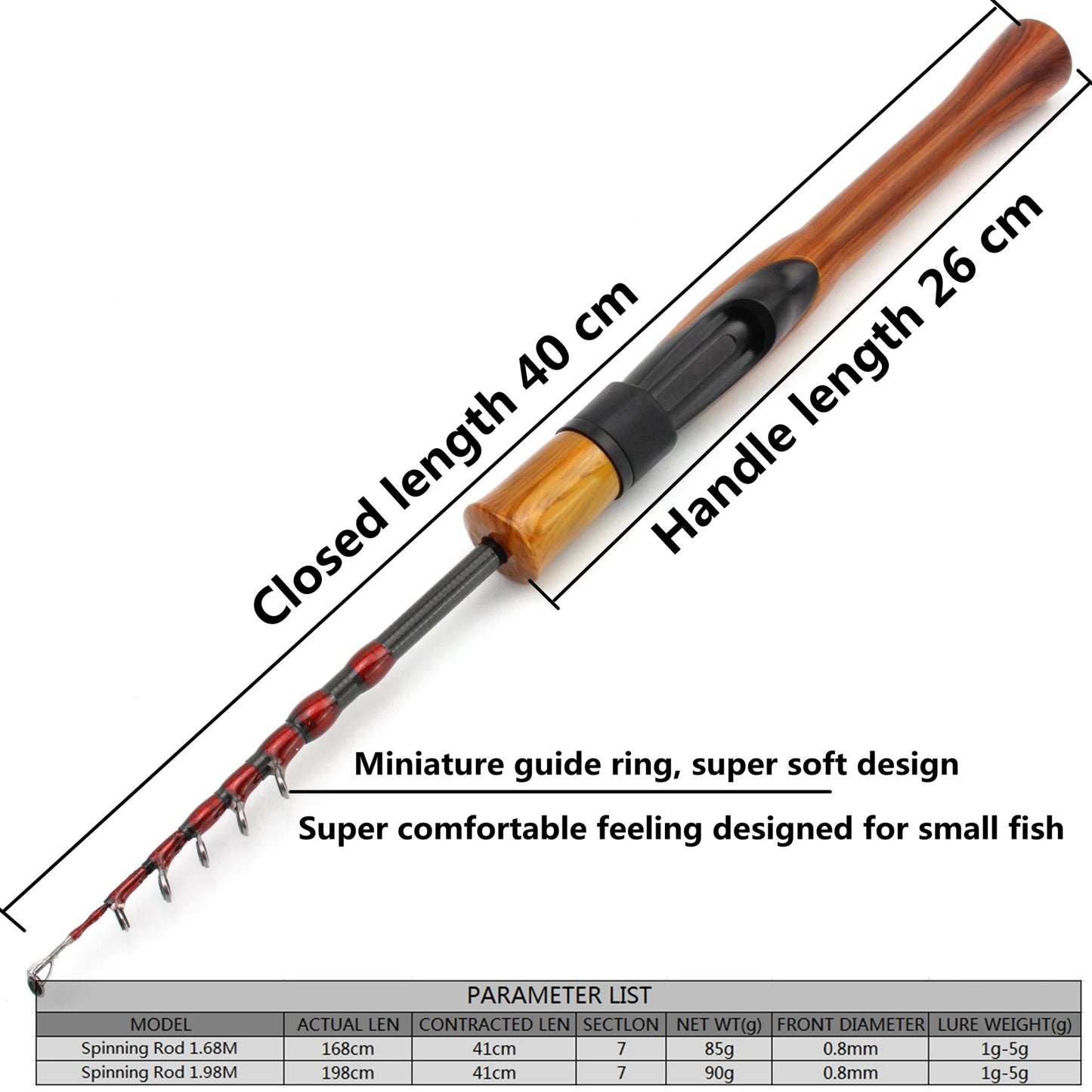 NEW 168cm 185cm ul power Telescopic Fishing Rod Spinning Rod Lure Weight 1-5g Children beginners Catch small fish pole pesca