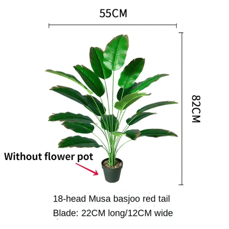 Choice 18P Artificial Leaf Plants Large Fake Banana Tree Leaves Bonsai Flower Garden Home Living Room Decoration Outdoor Decors