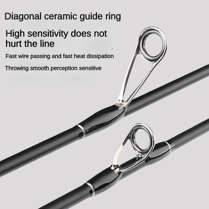 2024 New Ultra Light Fishing Rod Carbon Fiber Spinning and Casting Lure Pole Solid Top UL Super Soft Fast Trout Fishing Rods