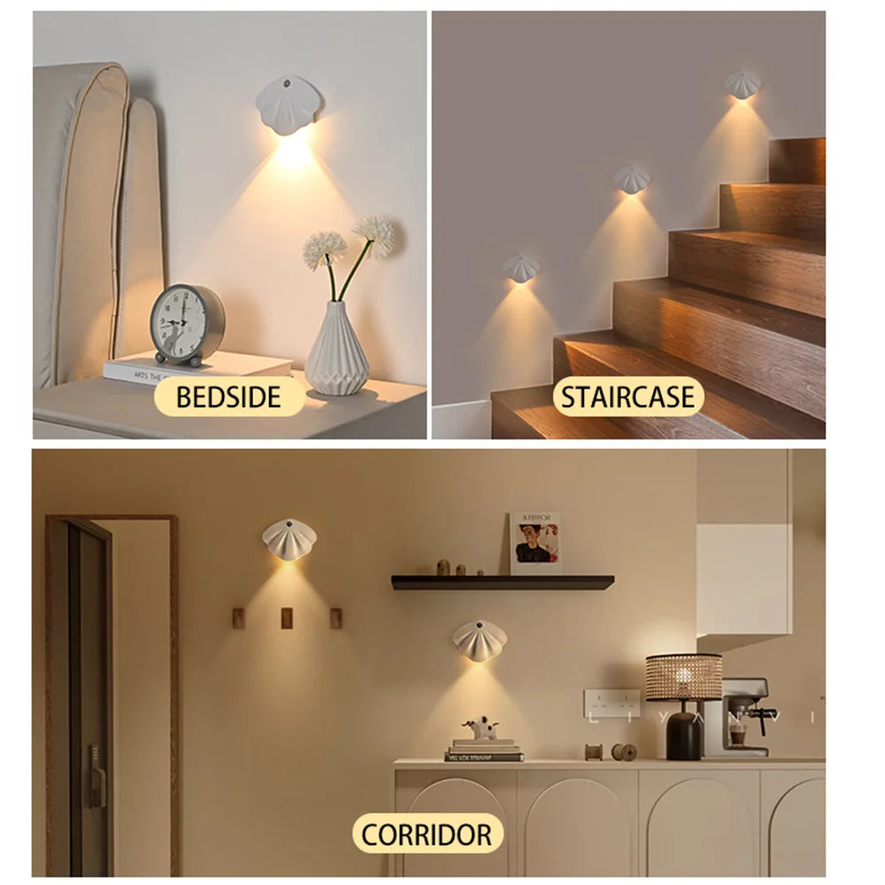 Motion Sensor Light Light Night Light Wireless Type C USB for Kitchen Bedroom Mural Living Room Sensor Indoor Lighting Wall Lamp