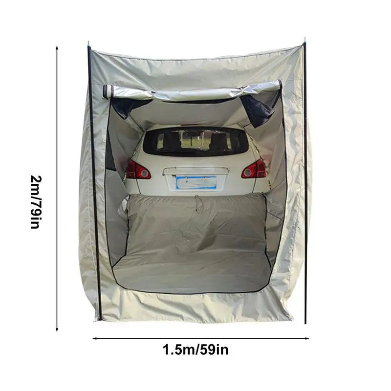 Car Rear Tent SUV Trunk Tent Waterproof Camping Shelter Canopy Car Trailer Extension Tents For Self-driving Tour Picnic Barbecue