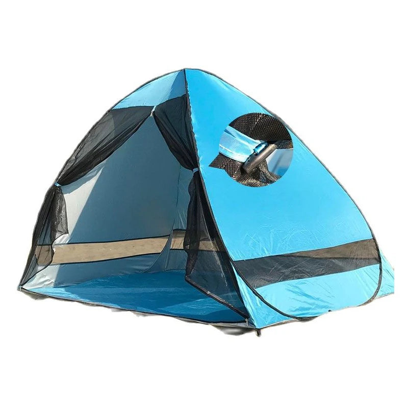 Full Automatic Pop Up Beach Tent, Portable Seaside Sunshade, Sunscreen Quick Opening, Children's Park Picnic Mosquito Mesh Door