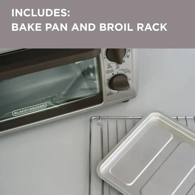 Black & 4-Slice Toaster Oven