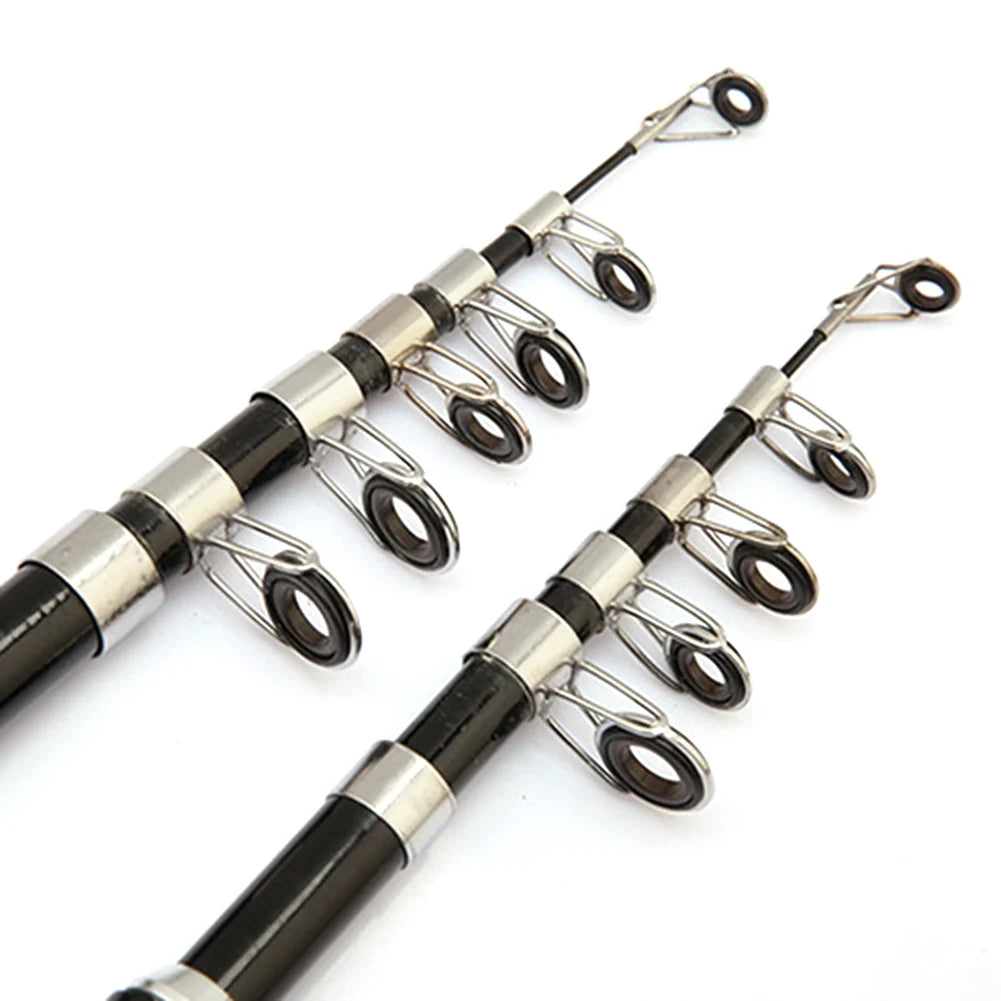 Telescopic Fishing Rod Glass Reinforced Steel Ultra Light Crappie Rod Portable Travel Stream Fishing Pole for Trout Bass Carp
