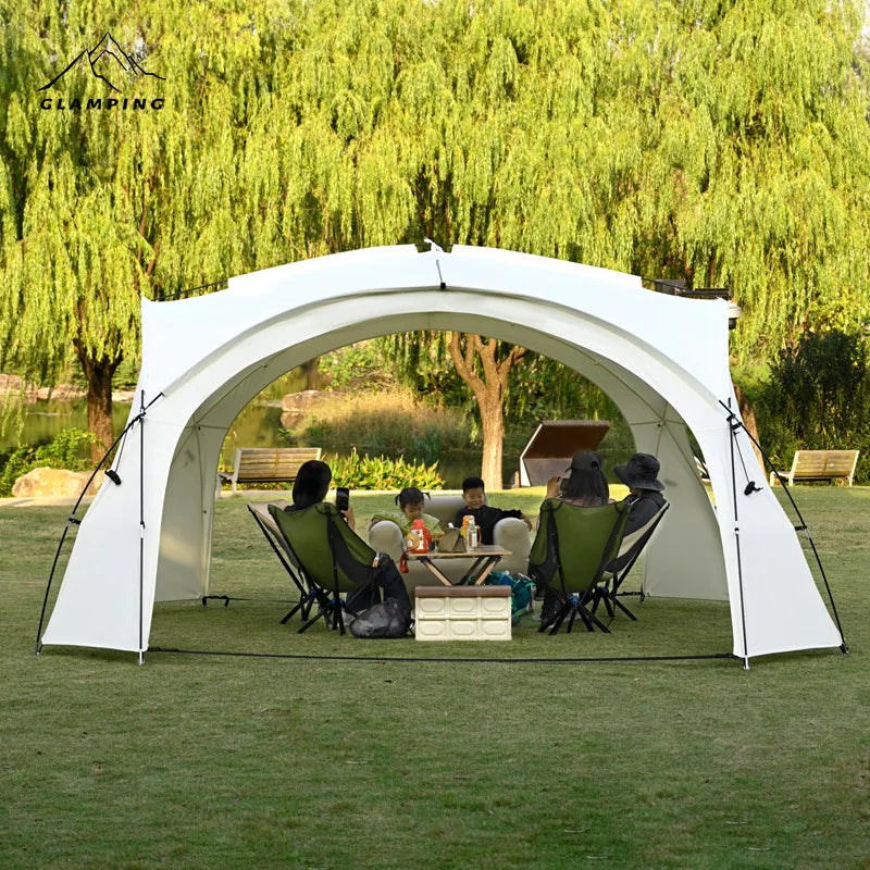 Dome Large Outdoor Luxury Camping Rainproof And Sunscreen Tent 5-8 People Round Dome Tent Family Travel Picnic Park Shade Tent