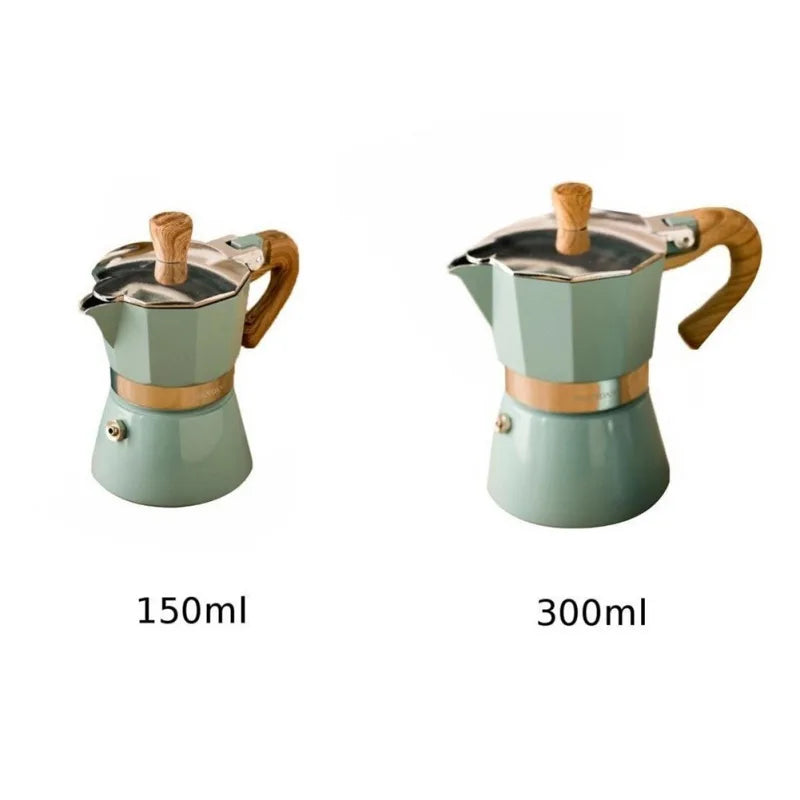Aluminum Italian Moka Pot Espresso Coffee Maker Percolator Stove Top Pot 150/300ML Stovetop Coffee Maker Kitchen Tools