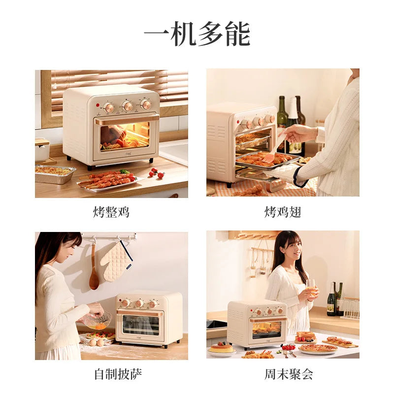 Electric Baking Oven 13L Kitchen Multifunctional Small Roaster Low Temperature Fermentation Pizza Toaster Fruit Dried