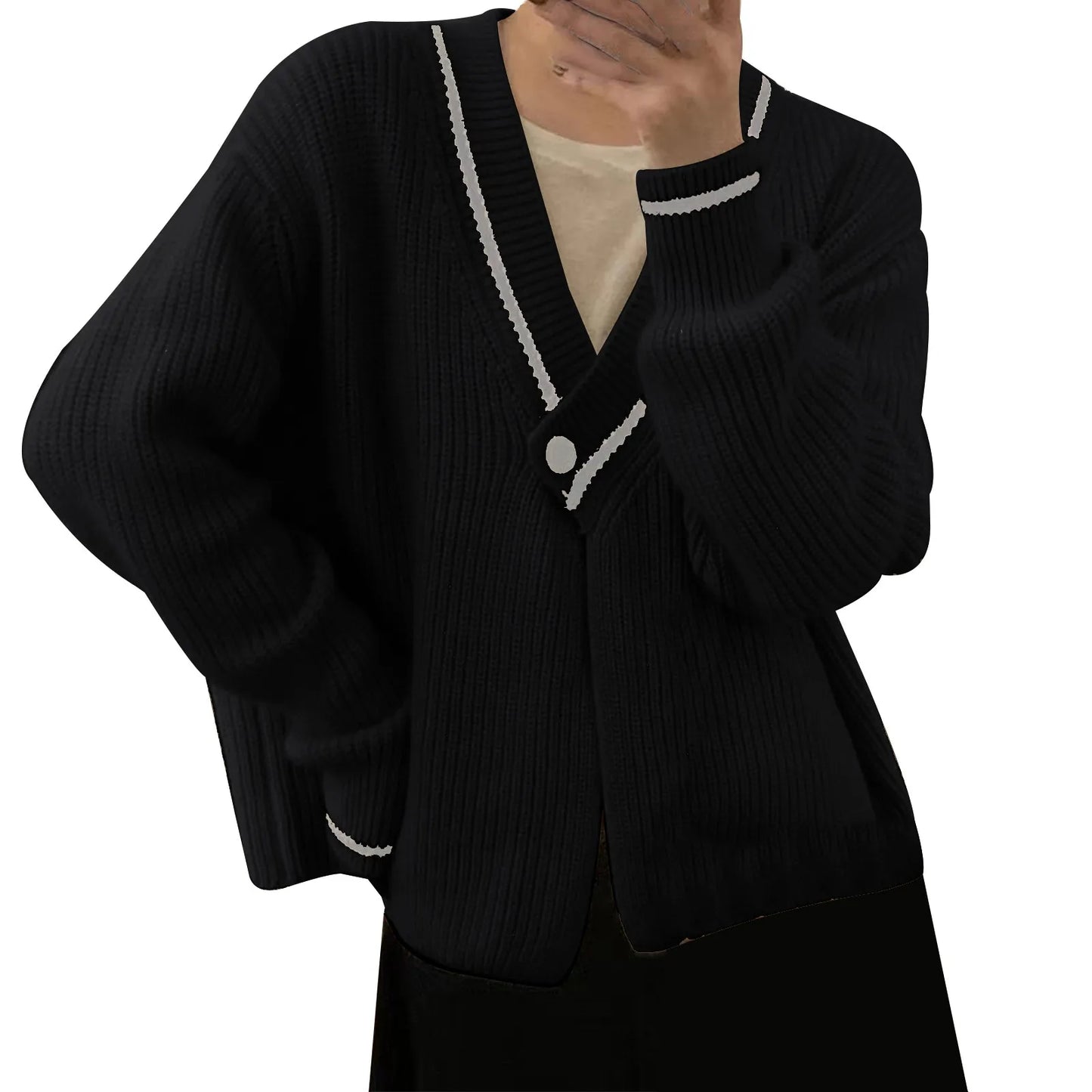 2023 New Cardigans For Woman French Style Sweater Cardigan Autumn Winter Button Knitted Sweaters Outerwears кардиган женский