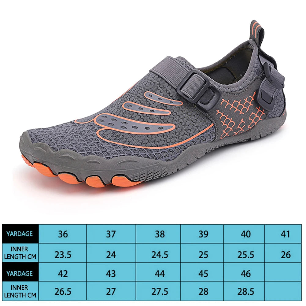 Sports Water Sneakers Slip-on Swimming Sneaker Shoes Non-slip Breathable Drain Hole Design Lightweight for Adults Unisex
