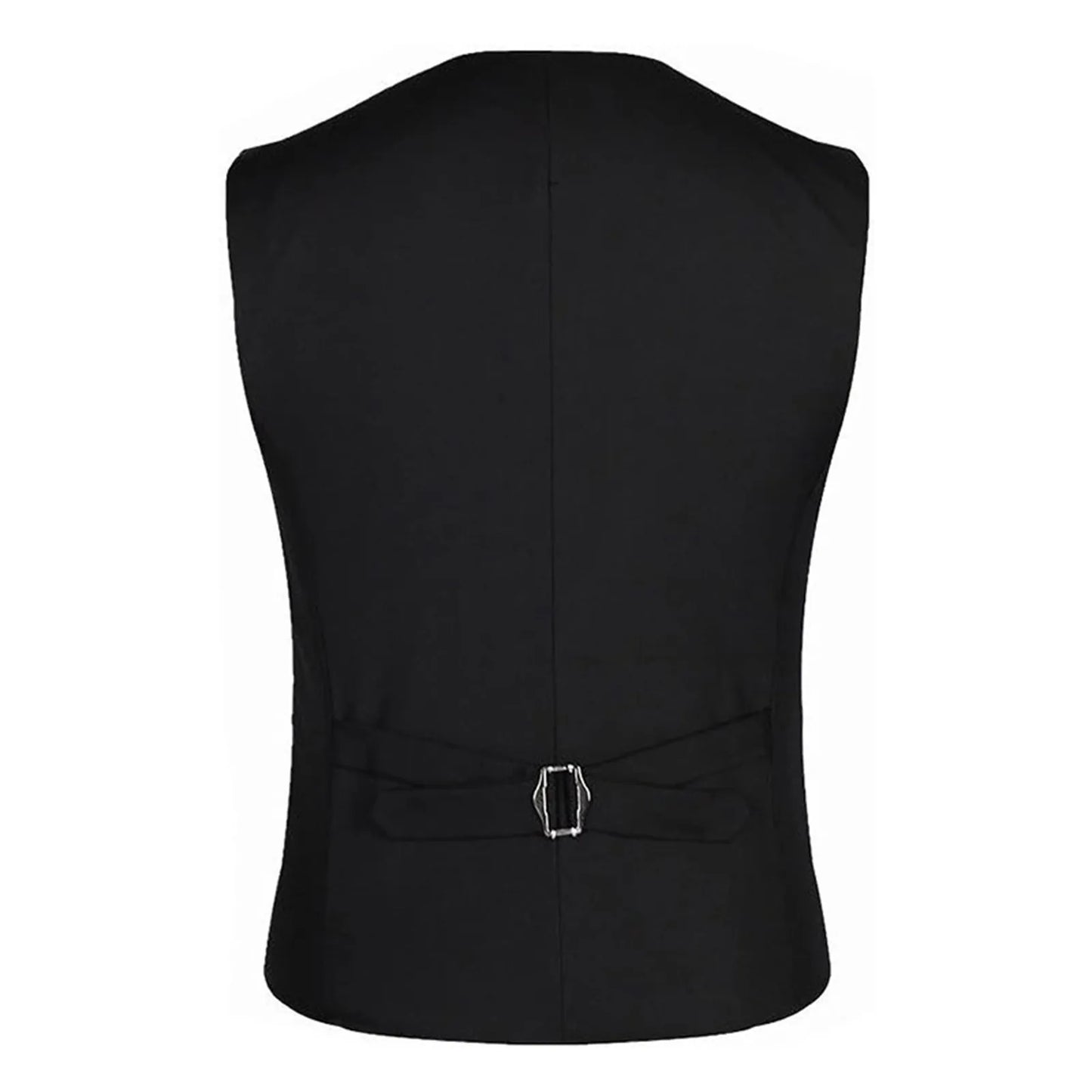 Mens Victorian Steampunk Vest Renaissance Medieval Gothic Waistcoat Vintage Black Double Breasted Sleeveless Suit Jacket