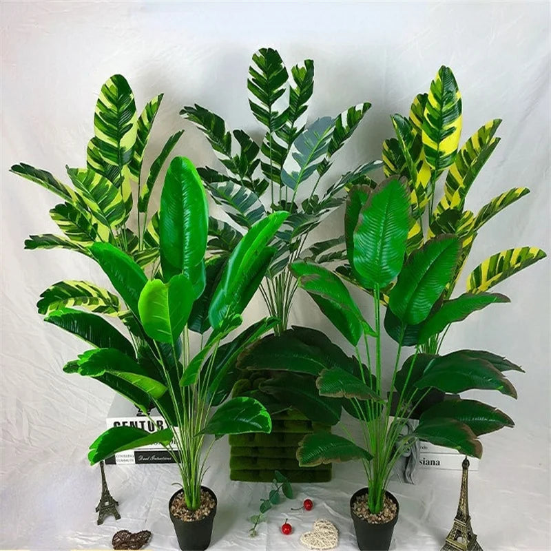 Choice 18P Artificial Leaf Plants Large Fake Banana Tree Leaves Bonsai Flower Garden Home Living Room Decoration Outdoor Decors