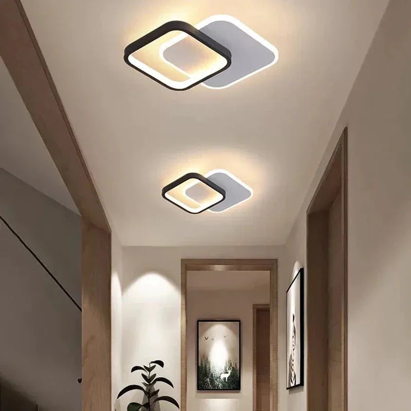 Modern LED Ceiling Light Corridor Bedroom Ceiling Light With Crystal Lampshade Living Room Balcony Indoor Home Lighting Fixtures