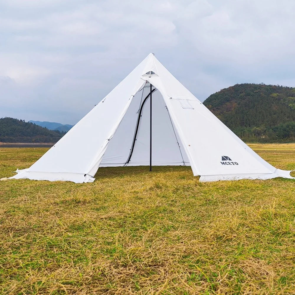 5-8 People Tipi Hot Tent with Stove Jack Camping Pyramid Teepee Tent for Outdoor Camping Backpacking Hiking