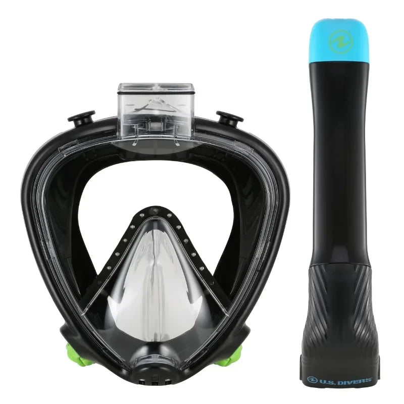 Full-Face Snorkeling Mask, Black S/M,DivingWater amusement Free-diving