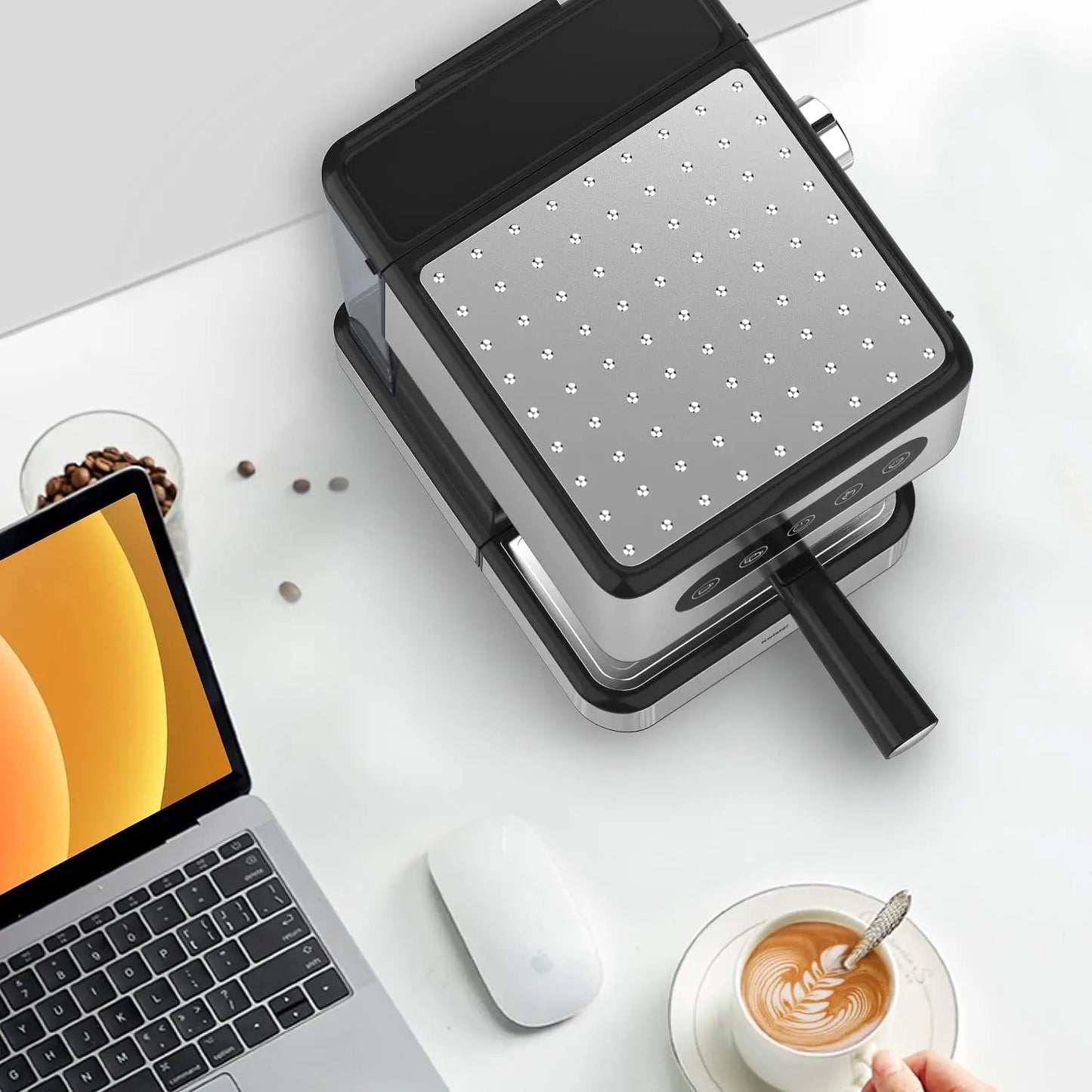Espresso Machine 20 Bar Espresso Coffee Maker Cappuccino Machine with Milk Frother, Coffee Machine with Digital Touch