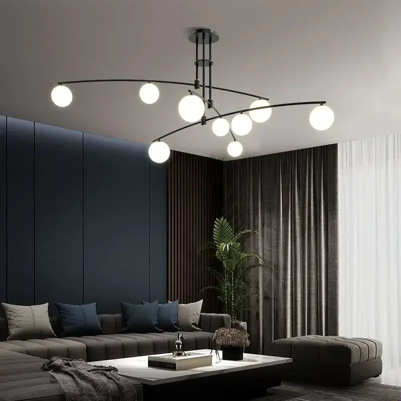 Designer New Glass Pendant Light Minimalist Suspension Luminaire Room Decor Ceiling For Dining Living