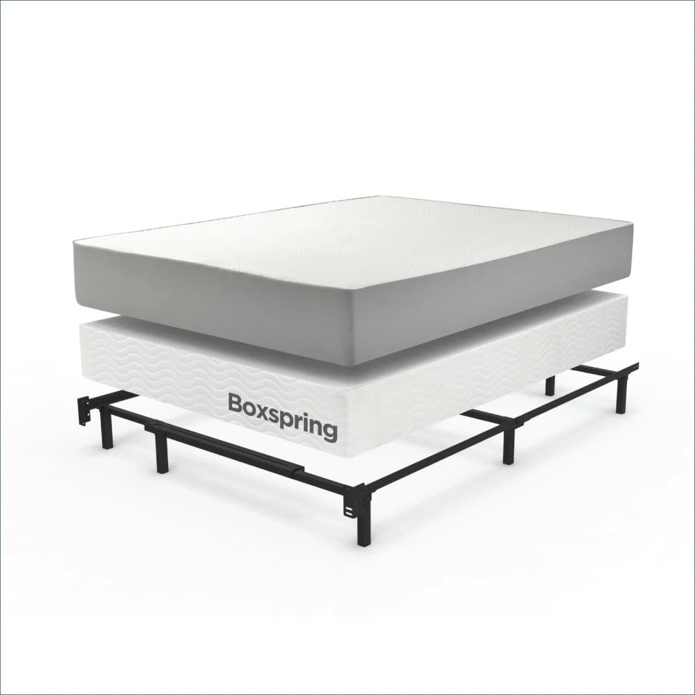 ZINUS Compack Metal Adjustable Bed Frame / 7 Inch Support Bed Frame for Box Spring and Mattress Set, Twin/Full/Queen, Black