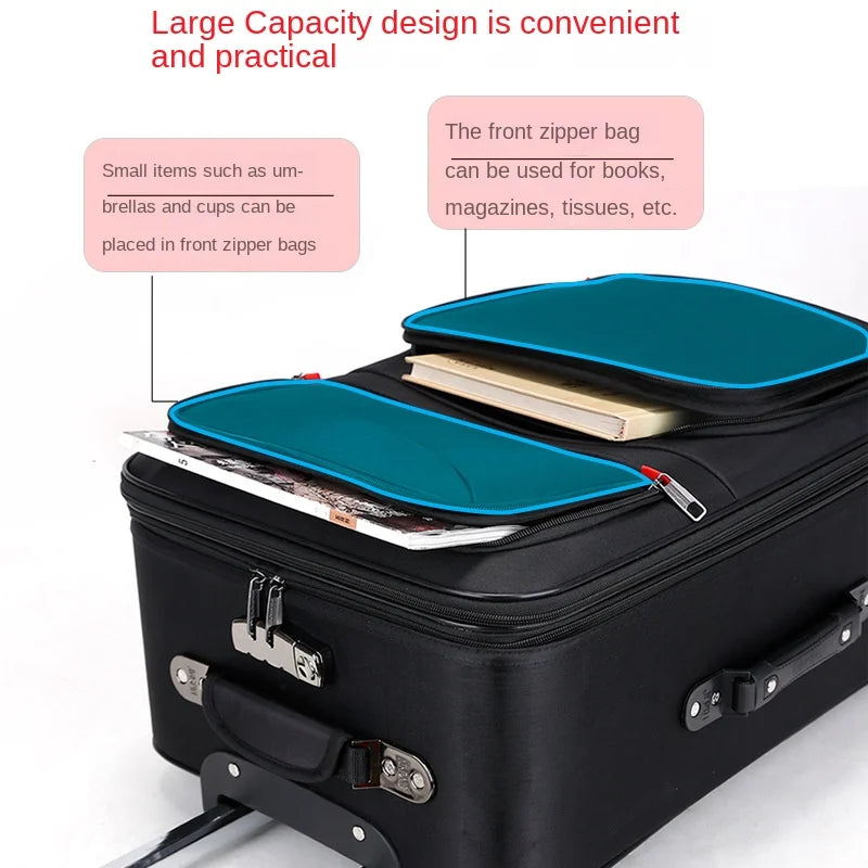 Suitcase Detachable Wheels Waterproof Luggage Password Trolley Bag Large Capacity Travel Bag Oxford Cloth Rolling Luggage Set