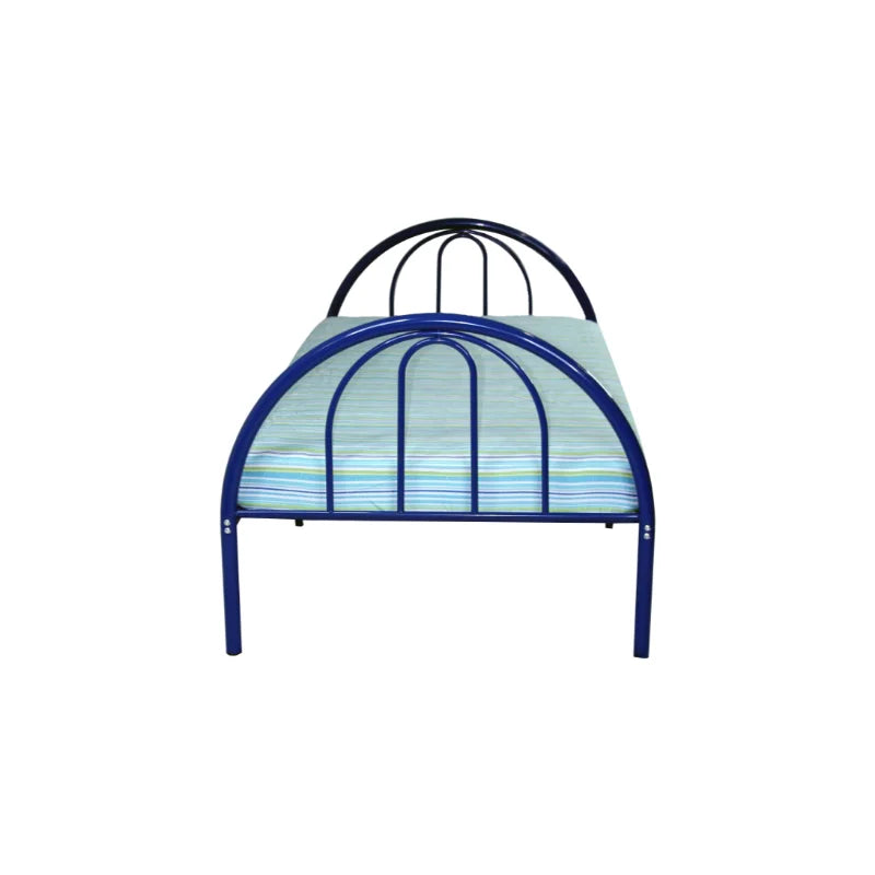 BK Furniture Brooklyn Classic Metal Bed Twin Blue 78.5"L X 45"H X 46"W Bedframe with Headboard Tete De Lit
