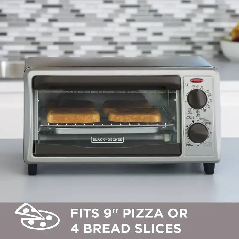 Black & 4-Slice Toaster Oven