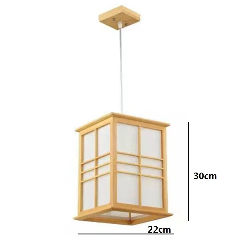 Japan Style Wooden Pendant Lights Aisle Balcony Dining kitchen Homestay Celing Hanging Light Art Decoration E27 Drop Shipping