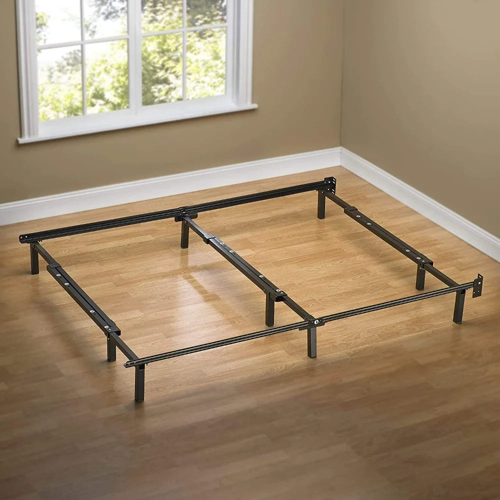 ZINUS Compack Metal Adjustable Bed Frame / 7 Inch Support Bed Frame for Box Spring and Mattress Set, Twin/Full/Queen, Black