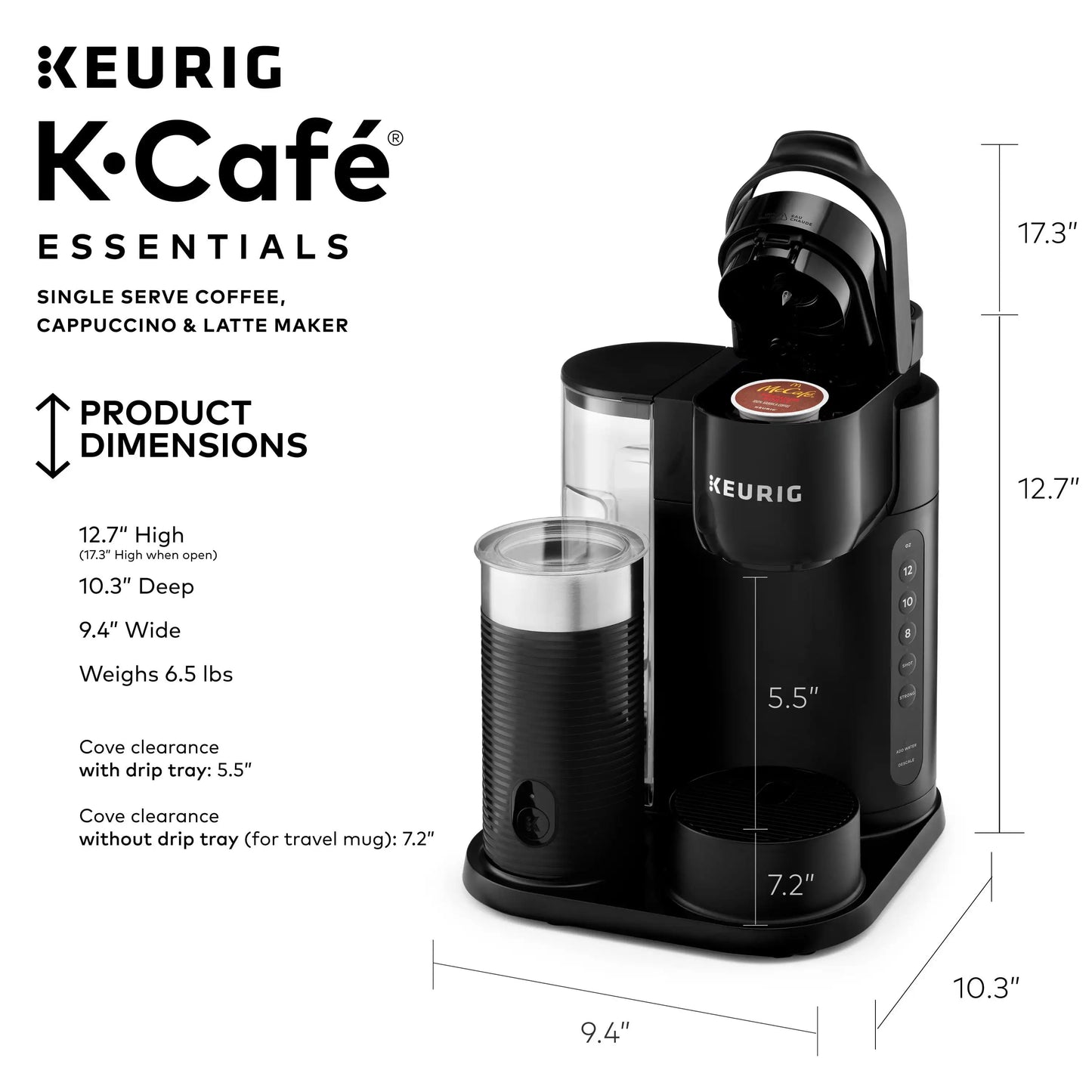 Black Single Cup Coffee Maker Brews Coffee Quickly and Freshly