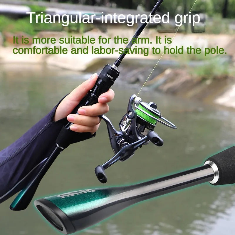 2024 New Ultra Light Fishing Rod Carbon Fiber Spinning and Casting Lure Pole Solid Top UL Super Soft Fast Trout Fishing Rods