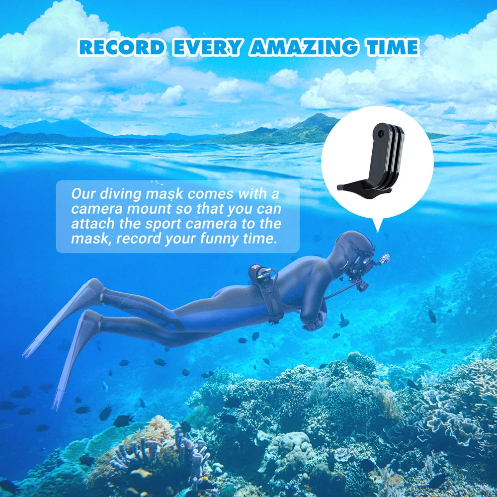 Smaco Adult Scuba Diving Mask Full Face Anti Fog Snorkeling Mask Swimming Goggles Snorkeling Gear Freediving Snorkel Swimming