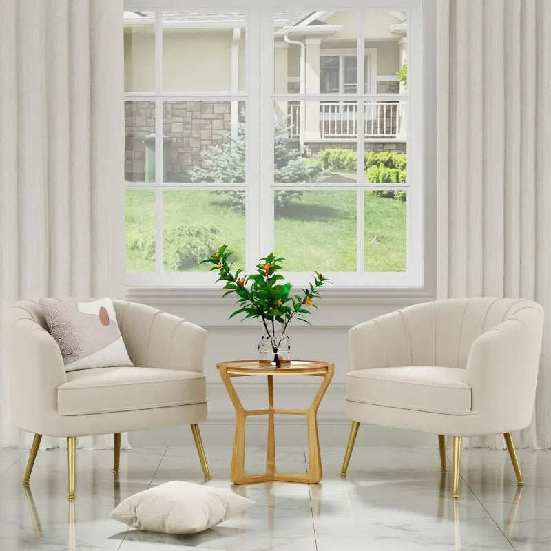 SHINEBOOM Velvet Accent Chairs for Living Room Bedroom Office Leisure Upholstered Single Sofa Chair Arm Chair Comfy Chair