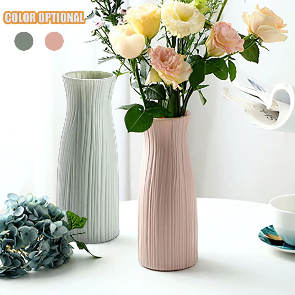 Plastic Shatterproof Flower Plant Pot Vases Study Room Home Wedding Home Decor Vase Daily Necessities Free Shipping Items