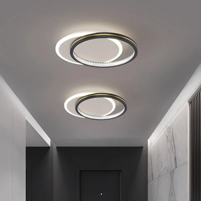 Modern LED Ceiling Light Corridor Bedroom Ceiling Light With Crystal Lampshade Living Room Balcony Indoor Home Lighting Fixtures