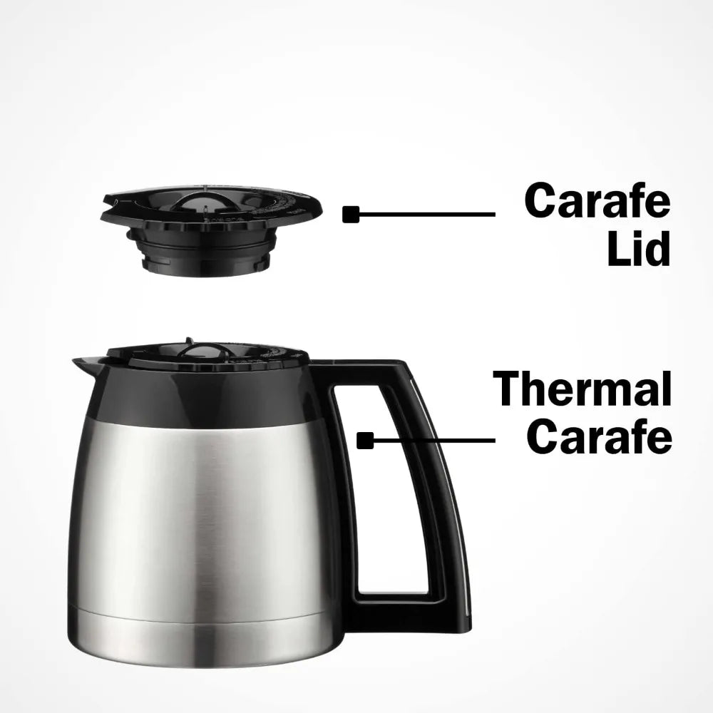 10 Cup Insulated Coffee Maker and Single Cup Brewer Stainless Steel