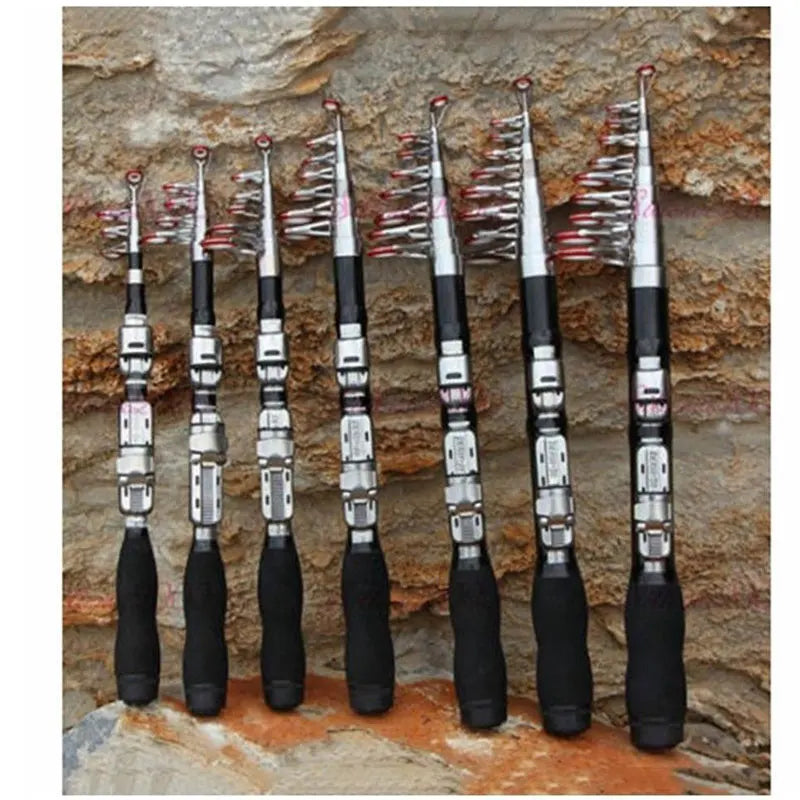 1.0M/1.2m Adjustable Telescopic Fishing Rod Practical Reinforce Carbon Fiber Fishing Pole Outdoor Portable Sea Fishing Rods