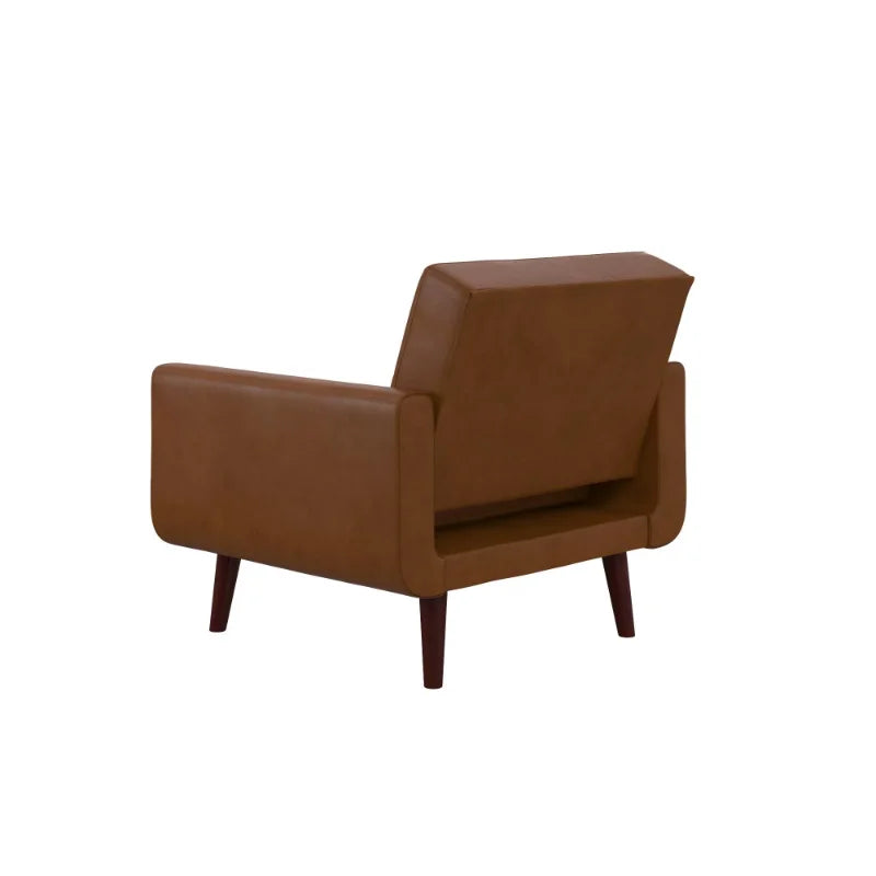 Better Homes & Gardens Nola Modern Chair with Arms, Camel Faux Leather accent chairs for living room chairs living room
