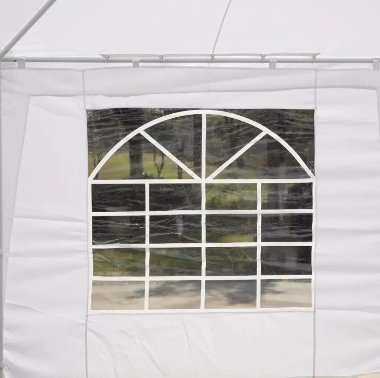 29' x 21' Round Wedding Tent Party Reception Gazebo Canopy Tent - 10 Wall Panel White Large Awning