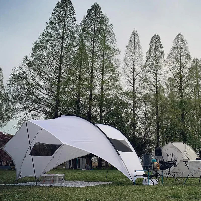 Camping Outdoor Pantai Cangkang Fold Keras Anti UV Tabir Surya Kanopi Atap Penutup Pelindung Atas Peralatan Memancing Piknik