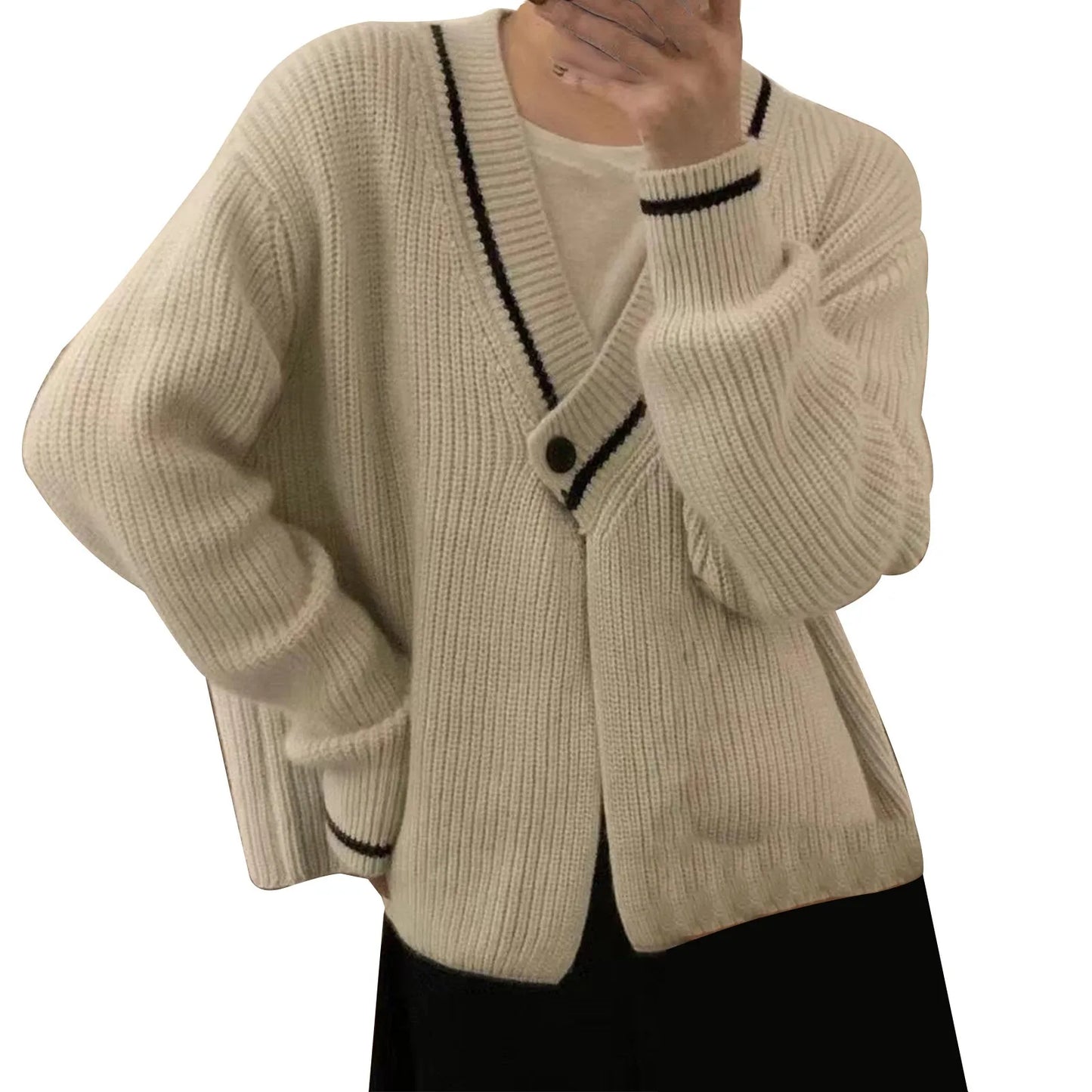 2023 New Cardigans For Woman French Style Sweater Cardigan Autumn Winter Button Knitted Sweaters Outerwears кардиган женский